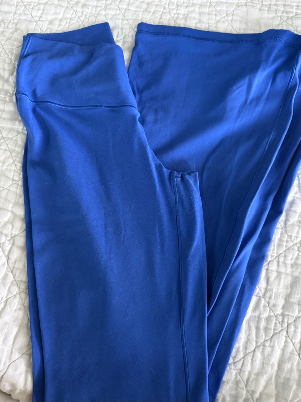 Blue Women's High-Rise Stretch Leggings - flare